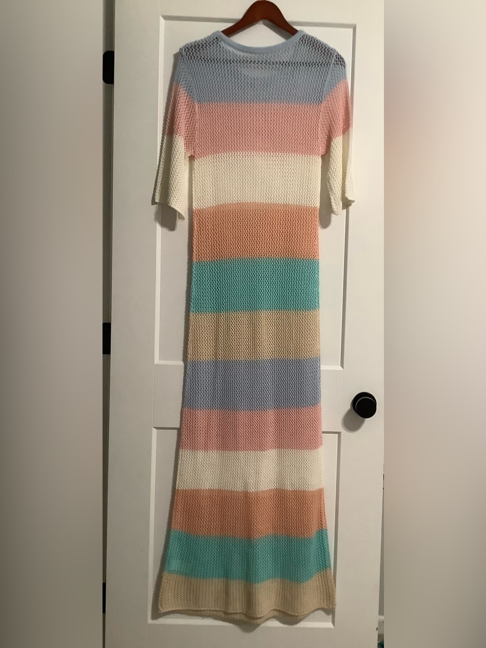 Striped Knit Maxi Dress in Pastel Multicolor - Picture 4 of 4